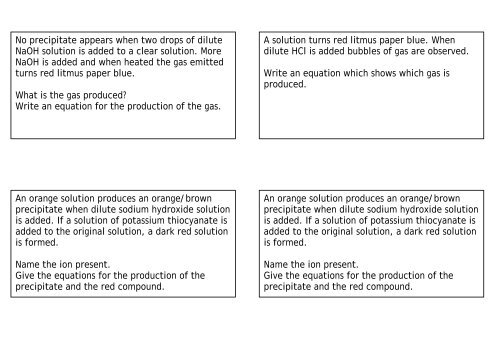 dilute NaOH solution is added to a pale