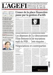 L'essor de la place financiÃ¨re passe par la gestion d'actifs ... - L'Agefi