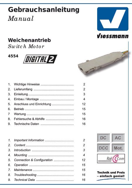 Switch Motor - Viessmann Modellspielwaren GmbH