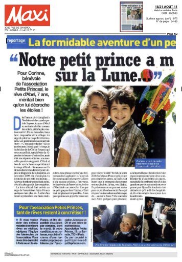 "Notre petit prince a m sur la Lune.*" - L'Association Petits Princes