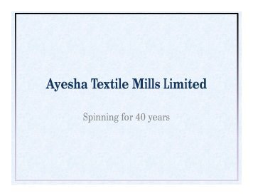 Ayesha Textile Mills Limited - Lahore Stock Exchange