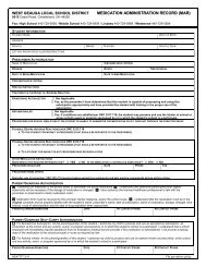 Medication Administration Record - West Geauga Local Schools