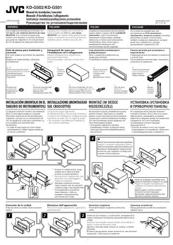 KD-G502/KD-G501 Manual de instalaciÃ³n/conexiÃ³n Manuale d ... - Jvc