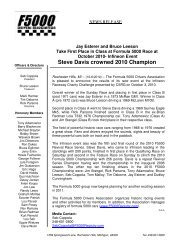 Steve Davis crowned 2010 Champion - My Formula 5000
