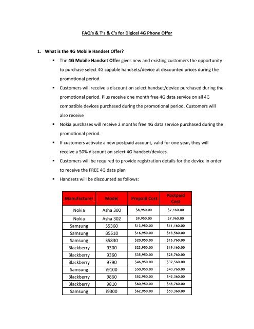 Digicel_4G_Mobile_Launch_Data_Promotion_2012 - Digicel Jamaica