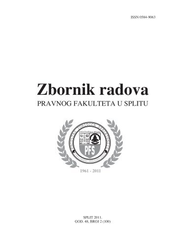Zbornik radova - Pravni Fakultet