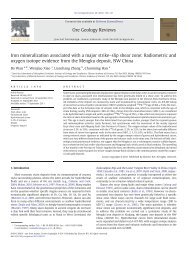 Iron mineralization associated with a major strike–slip shear zone ...