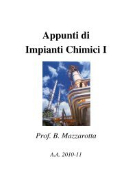 Appunti di Impianti Chimici I