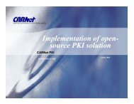 Implementation of open-source PKI solution - CUC@CARNet.hr