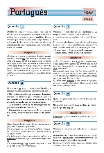 lingua portuguesa - Oficina do Estudante