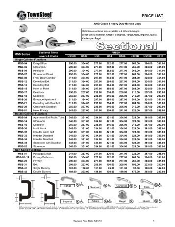 TownSteel 2013 Price List.pdf - Access Hardware Supply