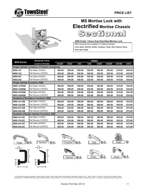 TownSteel 2013 Price List.pdf - Access Hardware Supply