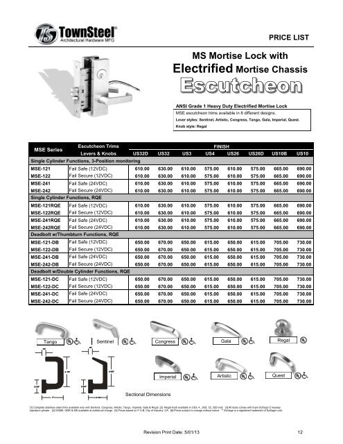 TownSteel 2013 Price List.pdf - Access Hardware Supply