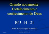 Orando novamente – Fortalecimento e conhecimento