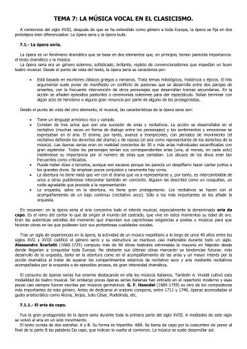 TEMA 7: LA MÃSICA VOCAL EN EL CLASICISMO. - depmusica