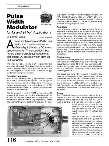 Pulse Width Modulator - Home Power Magazine