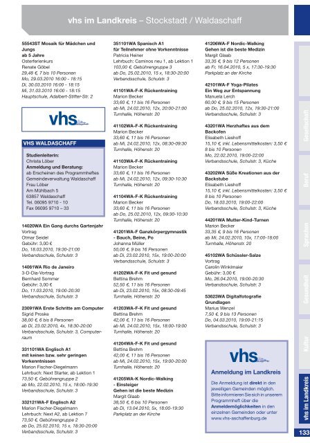 Beruf - Volkshochschule Aschaffenburg