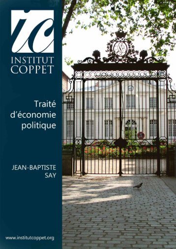 TraitÃ© d'Ã©conomie politique - Institut Coppet