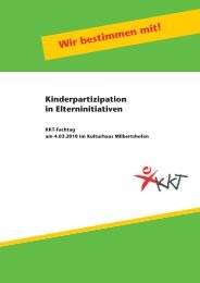 Wir bestimmen mit! Kinderpartizipation in Elterninitiativen - KKT