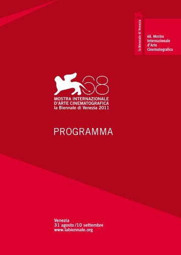 PROGRAMMA - La Biennale di Venezia