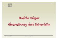 Altersbestimmung durch Extrapolation - SVKG