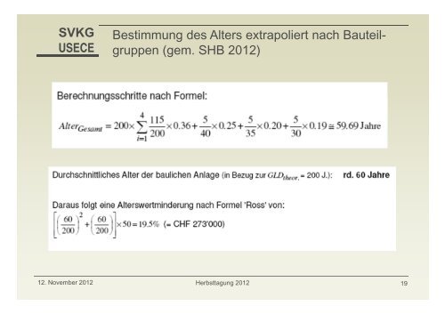 Altersbestimmung durch Extrapolation - SVKG