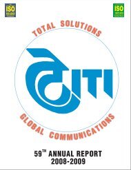 to Download 59th Annual Report - ITI Limited