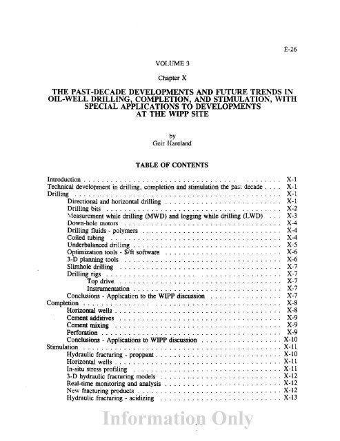 Information Only - Waste Isolation Pilot Plant - U.S. Department of ...