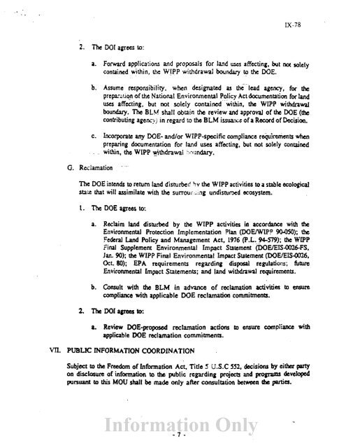 Information Only - Waste Isolation Pilot Plant - U.S. Department of ...