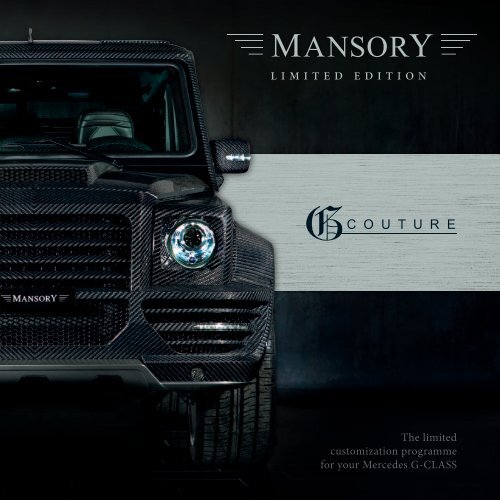 The limited customization programme for your Mercedes ... - Mansory