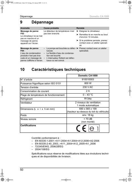 Instrucciones de montaje - Dometic