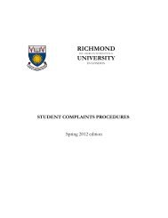 Student Complaints Procedure - Richmond - The American ...