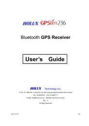 User's Guide - Holux Technology Inc.