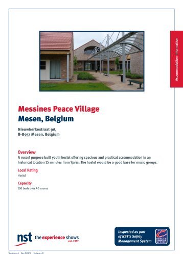 Messines Peace Village Mesen, Belgium - NST Travel Group