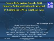 Crustal Deformation from the 2004 Sumatra-Andaman Earthquake ...