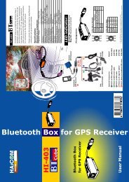 HI-403 Bluetooth Box for GPS Receiver User Manual ... - HKAvionics