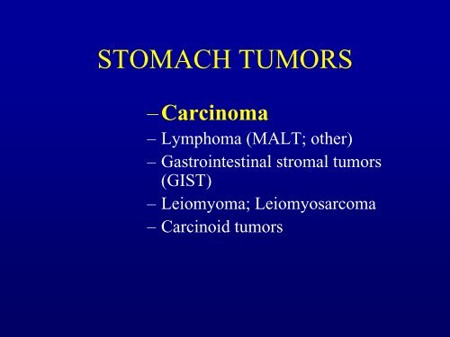 GASTRIC CANCER Risk Factors And Pathology