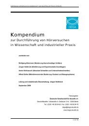 Kompendium HÃƒÂ¶rversuche - Deutsche Gesellschaft fÃƒÂ¼r Akustik eV