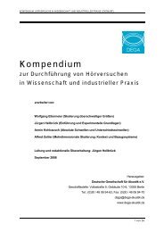 Kompendium HÃƒÂ¶rversuche - Deutsche Gesellschaft fÃƒÂ¼r Akustik eV