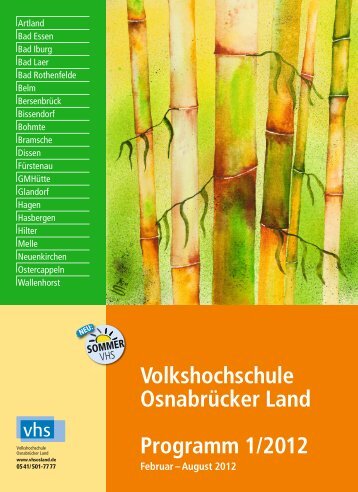 Volkshochschule Osnabrücker Land Programm 1/2012 Februar