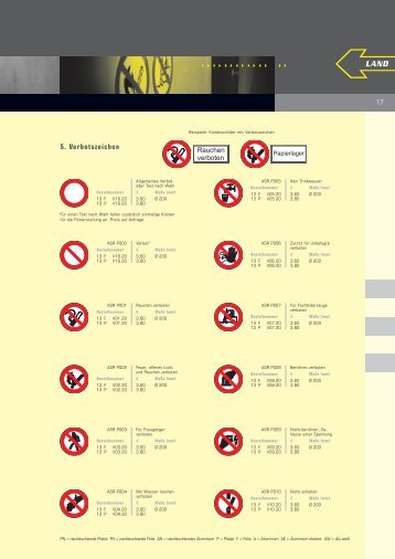 Download Katalog: Verbotsschilder (642 KB)