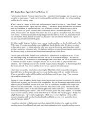 2011 Kupka Honor Speech by Tom McEwan '64 ... - Landon School