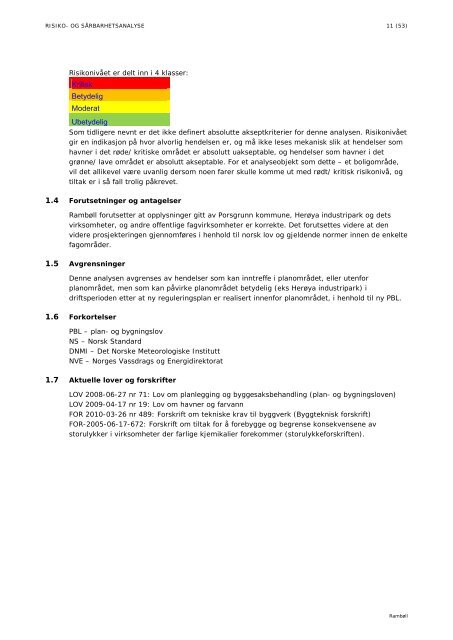 Temanotat ROS-analyse for HerÃ¸ya - Porsgrunn Kommune