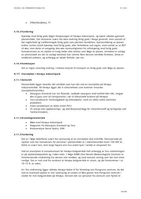 Temanotat ROS-analyse for HerÃ¸ya - Porsgrunn Kommune