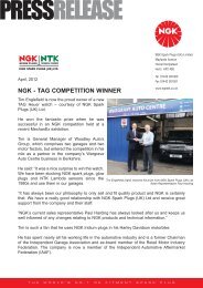 TAG COMPETITION WINNER - NGK Spark Plugs UK