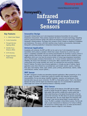 Infrared Temperature Sensors - Honeywell