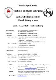 Info - Karate PSV Heidelberg