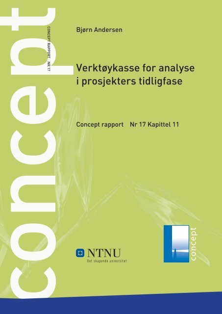VerktÃ¸ykasse for analyse i prosjekters tidligfase - Concept - NTNU
