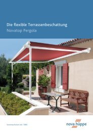 Die flexible Terrassenbeschattung Novatop Pergola - M. Gliese