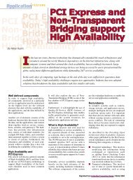 PCI Express and Non-Transparent Bridging support High Availability